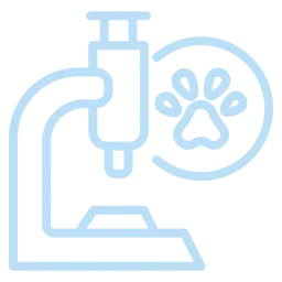 In-house laboratory icon for on-site veterinary blood work and diagnostic testing